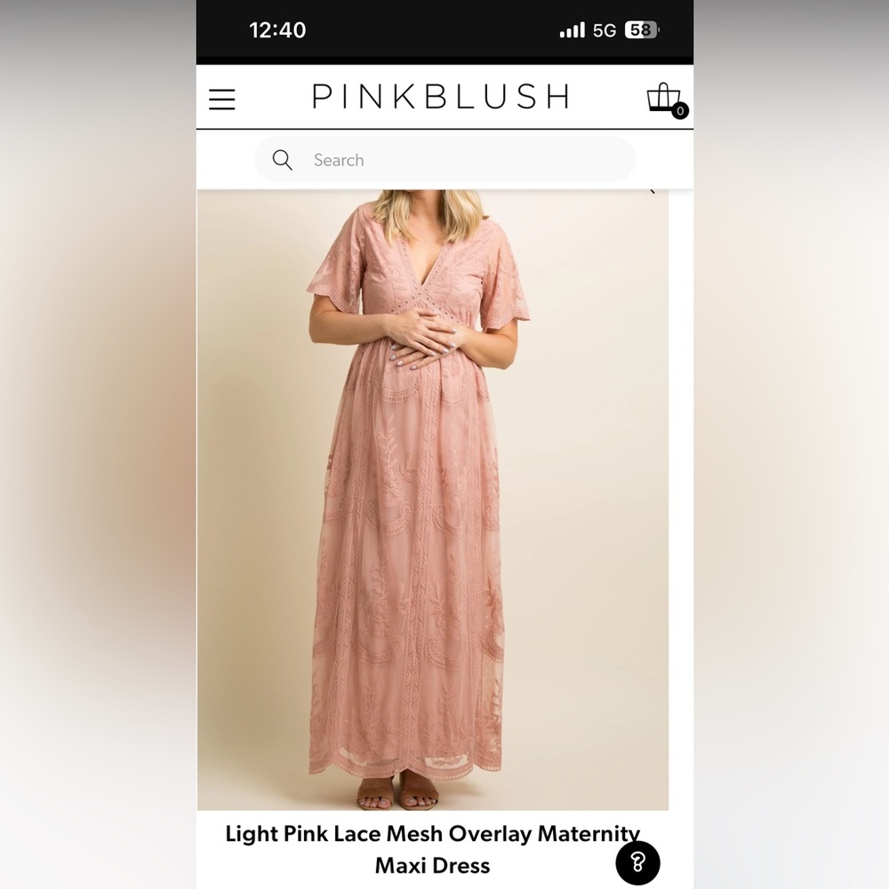 PinkBlush lace maxi dress
